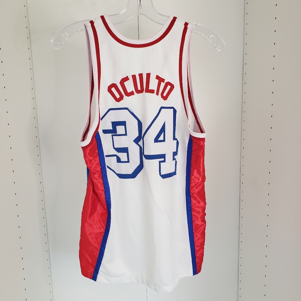 Surrey GUTS 34 Oculto red white & blue striped sports jersey tank